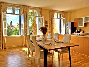 The dining room in the Picasso apartment
