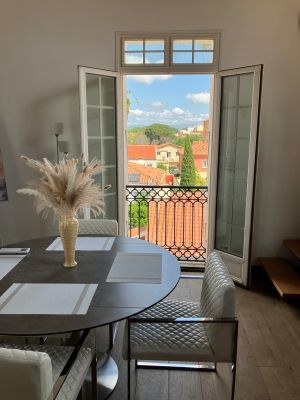 Amazing colours outside the juliet balcony in the tower apartment